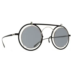 Mykita - Siru - & Damir Doma - Silver Black Dark Grey - Metal Collection - Sunglasses - Eyewear - Avvenice