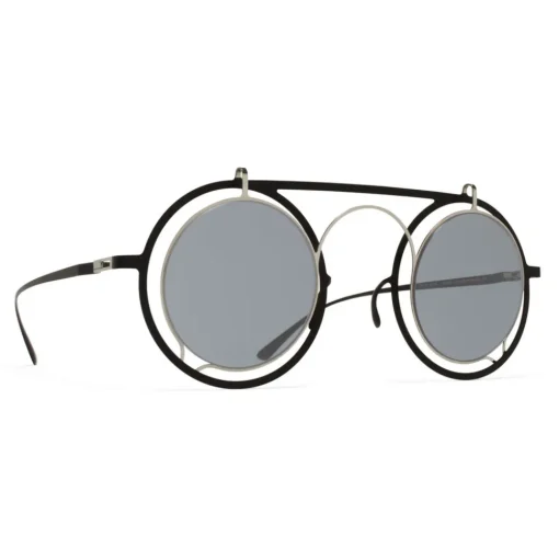 Mykita - Siru - & Damir Doma - Silver Black Dark Grey - Metal Collection - Sunglasses - Eyewear - Avvenice
