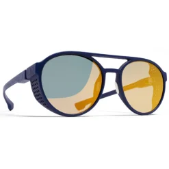 Mykita - Targa - Mylon - Navy Blue Pearly Gold - Mylon Collection - Sunglasses - Eyewear - Avvenice^ Sunglasses & Eyewear