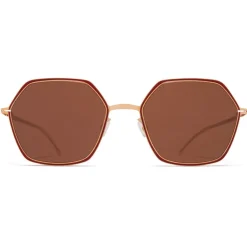 Mykita - Tilla - Decades - Champagne Gold Cranberry - Metal Collection - Sunglasses - Eyewear - Avvenice^ Sunglasses & Eyewear