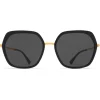 Mykita - Valda - Lite - Gold Black Dark Grey - Metal Collection - Sunglasses - Eyewear - Avvenice^ Sunglasses & Eyewear