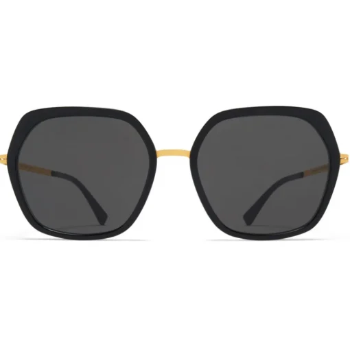 Mykita - Valda - Lite - Gold Black Dark Grey - Metal Collection - Sunglasses - Eyewear - Avvenice^ Sunglasses & Eyewear