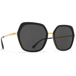 Mykita - Valda - Lite - Gold Black Dark Grey - Metal Collection - Sunglasses - Eyewear - Avvenice^ Sunglasses & Eyewear