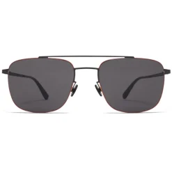 Mykita - Yuuto - Lessrim - Black Orange Dark Grey - Metal Collection - Sunglasses - Eyewear - Avvenice^ Sunglasses & Eyewear