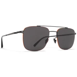 Mykita - Yuuto - Lessrim - Black Orange Dark Grey - Metal Collection - Sunglasses - Eyewear - Avvenice^ Sunglasses & Eyewear