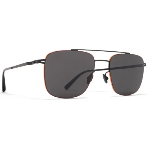 Mykita - Yuuto - Lessrim - Black Orange Dark Grey - Metal Collection - Sunglasses - Eyewear - Avvenice^ Sunglasses & Eyewear