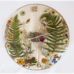 Natusi - Resin Art - Artisan Clock with Natural Flowers - Handmade - Furnishings - Home - Avvenice^ Home Accessories