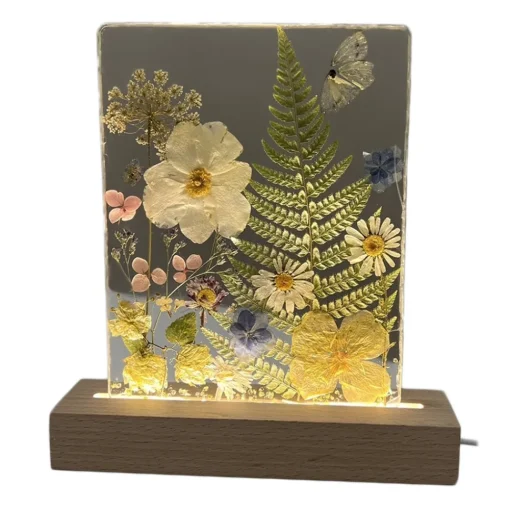 Natusi - Resin Art - Desire - Artisan Lamp with Natural Flowers - Handmade - Furnishings - Home - Avvenice^ Lighting & Lamps | Home Accessories