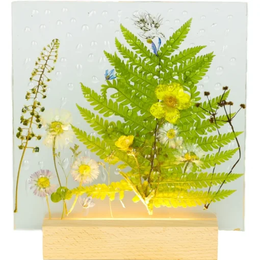 Natusi - Resin Art - Raindrops - Artisan Lamp with Natural Flowers - Handmade - Furnishings - Home - Avvenice^ Lighting & Lamps | Home Accessories
