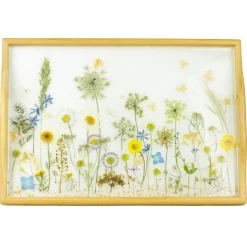 Natusi - Resin Art - Wooden Plate - Artisan Tray with Natural Flowers - Handmade - Furnishings - Home - Avvenice^ Home Accessories