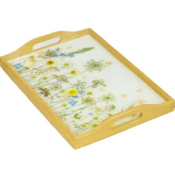Natusi - Resin Art - Wooden Plate - Artisan Tray with Natural Flowers - Handmade - Furnishings - Home - Avvenice^ Home Accessories