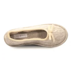 Neck Mate - Asolo - Artisan Woman Slippers - Ballerina in Wool Braided Cotta - Beige - Avvenice^ Slippers