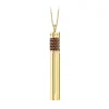 NESS1 - Cig.Au.Rette Necklace 18Kt Yellow Gold Diamonds and Ruby - Drug Collection - Handcrafted Necklace - High Quality Luxury - Avvenice