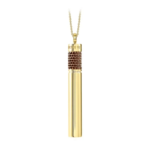 NESS1 - Cig.Au.Rette Necklace 18Kt Yellow Gold Diamonds and Ruby - Drug Collection - Handcrafted Necklace - High Quality Luxury - Avvenice