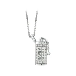 NESS1 - Have A Blast Necklace 18kt White Gold and Diamonds - Sex Bomb Collection - Handcrafted Necklace - High Quality Luxury - Avvenice^ Installations | Necklaces
