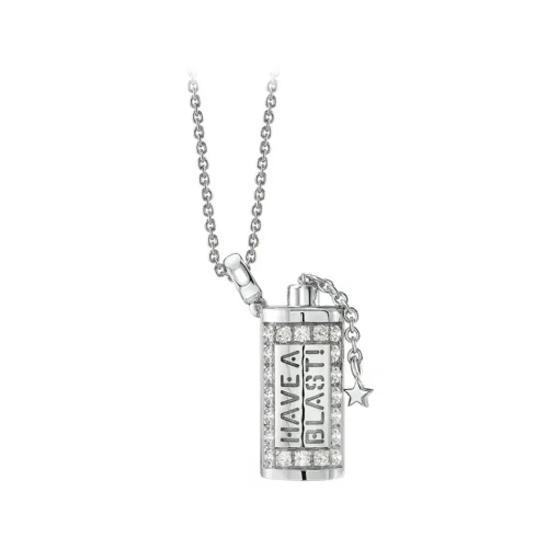 NESS1 - Have A Blast Necklace 18kt White Gold and Diamonds - Sex Bomb Collection - Handcrafted Necklace - High Quality Luxury - Avvenice^ Installations | Necklaces