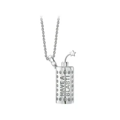 NESS1 - Have A Blast Necklace 9Kt White Gold and Diamond - Sex Bomb Collection - Handcrafted Necklace - High Quality Luxury - Avvenice^ Installations | Necklaces