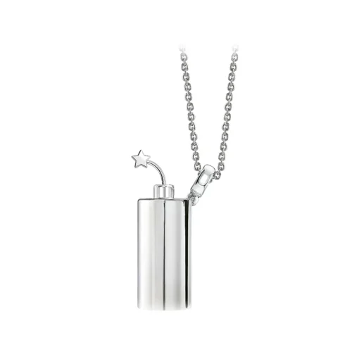 NESS1 - Have A Blast Necklace 9Kt White Gold and Diamond - Sex Bomb Collection - Handcrafted Necklace - High Quality Luxury - Avvenice^ Installations | Necklaces