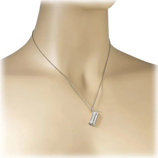 NESS1 - Have A Blast Necklace 9Kt White Gold and Diamond - Sex Bomb Collection - Handcrafted Necklace - High Quality Luxury - Avvenice^ Installations | Necklaces