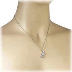 NESS1 - Have A Blast Necklace 18kt White Gold and Diamonds - Sex Bomb Collection - Handcrafted Necklace - High Quality Luxury - Avvenice^ Installations | Necklaces