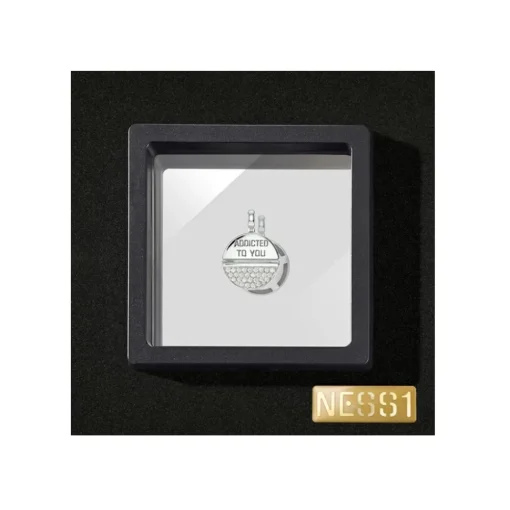 NESS1 - M.D.M.A Necklace 18Kt White Gold and Diamonds - Drug Collection - Handcrafted Necklace - High Quality Luxury - Avvenice^ Installations | Necklaces