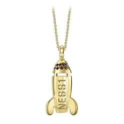 NESS1 - Mixxxile Necklace 18Kt Yellow Gold and Diamonds - Sex Bomb Collection - Handcrafted Necklace - High Quality Luxury - Avvenice