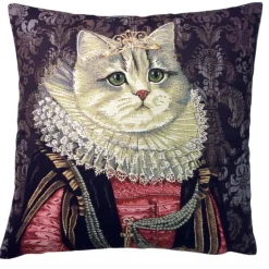 Venetian Reflections by Nicolao Nicolao Atelier - Cushion with Portrait of Maria de Medici - Pillow - Made in Italy - Luxury Exclusive Collection - Avvenice
