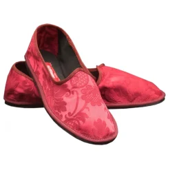 Venetian Reflections by Nicolao Nicolao Atelier - Furlana Slipper in Red Damask - Men - Shoe - Made in Italy - Luxury Exclusive Collection - Avvenice^ Shoes