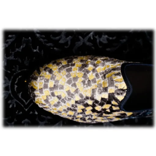 Venetian Reflections by Nicolao Nicolao Atelier - Furlana Venezia Silk Velvet Slipper - Mosaic - Shoe - Made in Italy - Luxury Exclusive Collection - Avvenice