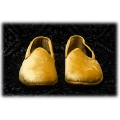 Venetian Reflections by Nicolao Nicolao Atelier - Furlana Slipper in Silk Velvet - Gold Color Woman - Shoe - Made in Italy - Luxury Exclusive Collection - Avvenice^ Slippers