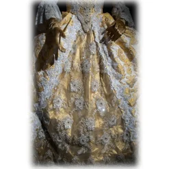 Venetian Reflections by Nicolao Nicolao Atelier - Lampasso Gold-White Woman Dress - Historical Costume - 1700 - Made in Italy - Luxury Exclusive Collection - Avvenice^ Jackets | Dresses