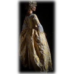 Venetian Reflections by Nicolao Nicolao Atelier - Lampasso Gold-White Woman Dress - Historical Costume - 1700 - Made in Italy - Luxury Exclusive Collection - Avvenice^ Jackets | Dresses