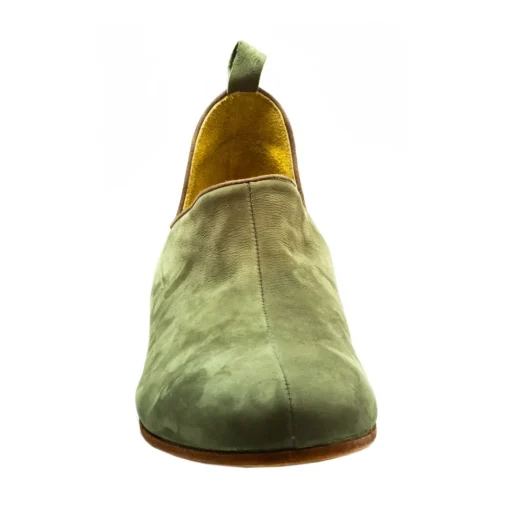 Venetian Reflections by Nicolao Nicolao Atelier - Man Shoe - Medieval Style Green Olive Color (Suede) - Shoe - Made in Italy - Luxury Exclusive Collection - Avvenice^ Shoes