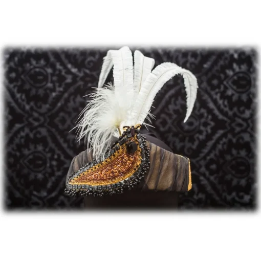 Venetian Reflections by Nicolao Nicolao Atelier - 30's Headband Hairstyle - Stones and Feathers - Hats - Made in Italy - Luxury Exclusive Collection - Avvenice^ Other Accessories