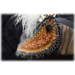 Venetian Reflections by Nicolao Nicolao Atelier - 30's Headband Hairstyle - Stones and Feathers - Hats - Made in Italy - Luxury Exclusive Collection - Avvenice^ Other Accessories