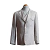 Venetian Reflections by Nicolao Nicolao Atelier - 30's Jacket and Vest - Ecru Linen Man - Jacket - Made in Italy - Luxury Exclusive Collection - Avvenice^ Jackets | Dresses