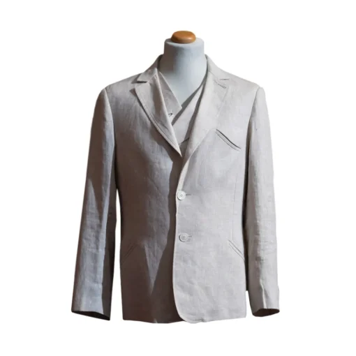 Venetian Reflections by Nicolao Nicolao Atelier - 30's Jacket and Vest - Ecru Linen Man - Jacket - Made in Italy - Luxury Exclusive Collection - Avvenice^ Jackets | Dresses