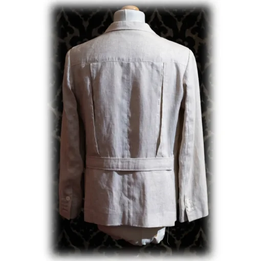 Venetian Reflections by Nicolao Nicolao Atelier - 30's Jacket and Vest - Ecru Linen Man - Jacket - Made in Italy - Luxury Exclusive Collection - Avvenice^ Jackets | Dresses