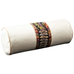 Venetian Reflections by Nicolao Nicolao Atelier - Satin Cylinder Pillow with Central Pattern - Pillow - Made in Italy - Luxury Exclusive Collection - Avvenice