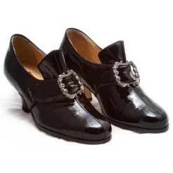 Venetian Reflections by Nicolao Nicolao Atelier - Shoe '700 - Woman Black Color (Varnish) - Shoe - Made in Italy - Luxury Exclusive Collection - Avvenice