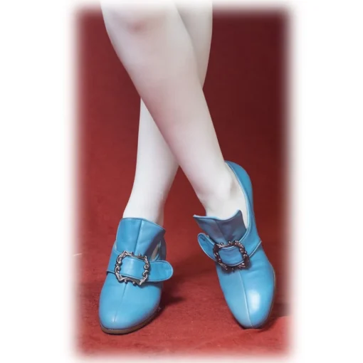Venetian Reflections by Nicolao Nicolao Atelier - Shoe '700 - Woman Light Blue Color - Shoe - Made in Italy - Luxury Exclusive Collection - Avvenice