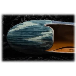 Venetian Reflections by Nicolao Nicolao Atelier - Silk Velvet Slipper Shoe - Light Blue Woman - Shoe - Made in Italy - Luxury Exclusive Collection - Avvenice^ Slippers