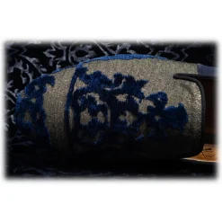 Venetian Reflections by Nicolao Nicolao Atelier - Silk Velvet Slipper Shoe - Blue Gold Man - Shoe - Made in Italy - Luxury Exclusive Collection - Avvenice^ Slippers