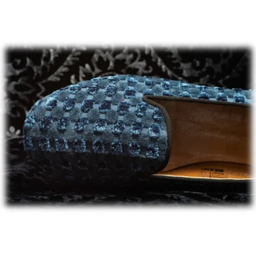 Venetian Reflections by Nicolao Nicolao Atelier - Velvet Slipper Sock - Light Blue Woman - Shoe - Made in Italy - Luxury Exclusive Collection - Avvenice^ Slippers