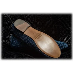 Venetian Reflections by Nicolao Nicolao Atelier - Velvet Slipper Sock - Light Blue Woman - Shoe - Made in Italy - Luxury Exclusive Collection - Avvenice^ Slippers