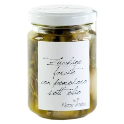 Nonno Andrea - Marinated Zucchini with Tomato Stuffing - Marinated Vegetables Organic - 140 g - Avvenice^ Preserved Foods
