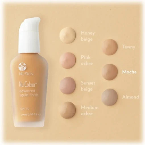 Nu Skin - Advanced Liquid Finish Anti-Ageing Foundation with SPF 15 - Medium Ochre - 30 ml - Body Spa - Beauty - Avvenice^ Natural Cosmetics