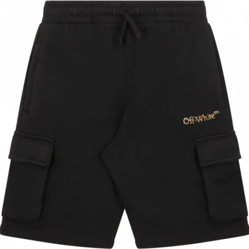 Off-White - Black and Multicolour Track Shorts - Exclusive Luxury Collection - Avvenice