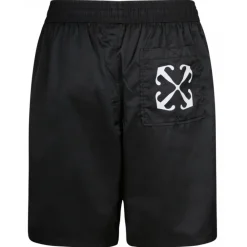Off-White - Black Arr Surfer Swim Shorts - Exclusive Luxury Collection - Avvenice^ Swimwear