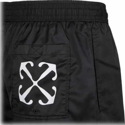 Off-White - Black Arr Surfer Swim Shorts - Exclusive Luxury Collection - Avvenice^ Swimwear